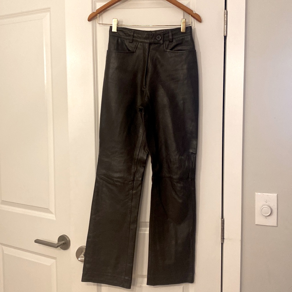 Brown Genuine Leather Pants 4